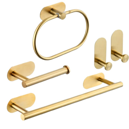 4/5pcs Stainless Steel Bathroom Hardware Anticorrosion Wall Mount