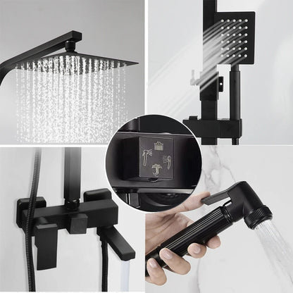 Sinlaku Rainfall Bathroom Shower Faucet Rack Shelf Bathtub