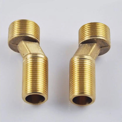 1pcs Copper Angled Curved Foot Lengthened Thickened Shower