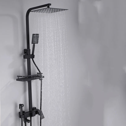 Matte Black Shower Faucet Rainfall High Quality All