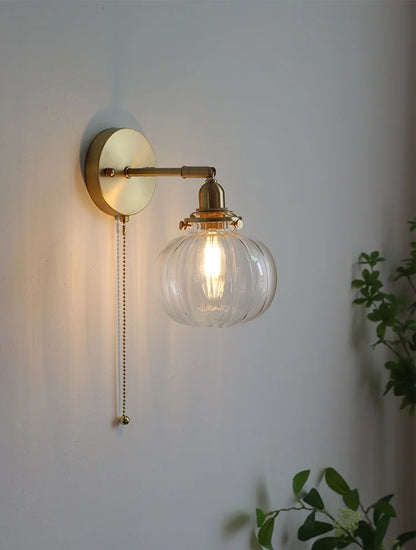 Iwhd Pull Chain Nordic Modern Wall Lamp Sconce