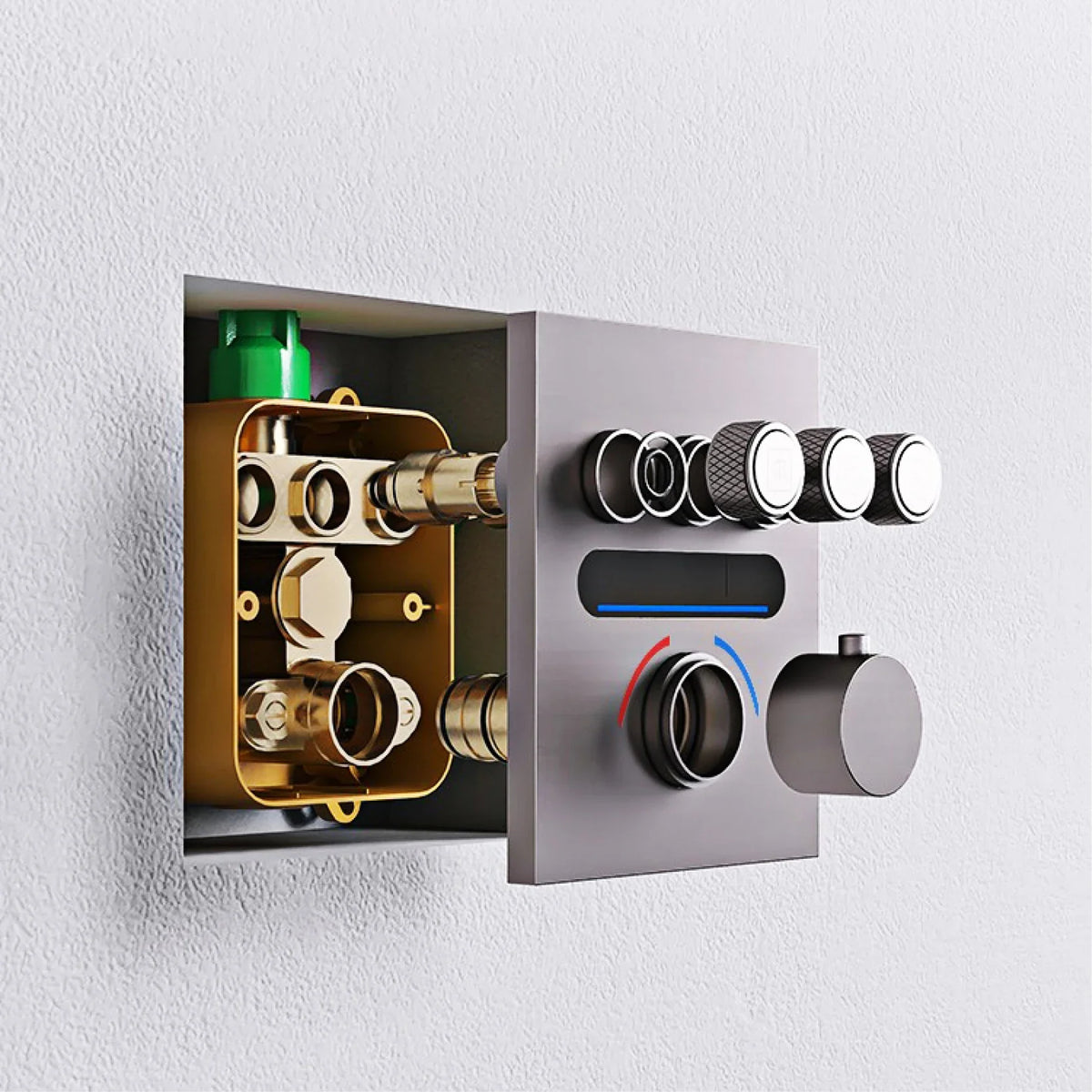 Luxury Brass Brushed Gold Led Digital Display Constant