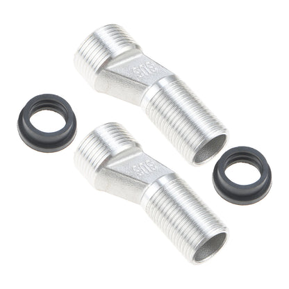 2pcs Adjustable Bathroom Shower Faucet Adapter Brass&Stainless