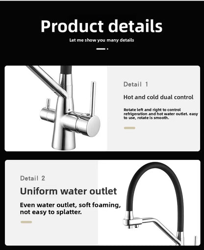 Filtered Sink Faucets Purification Tap 360 Rotate Water