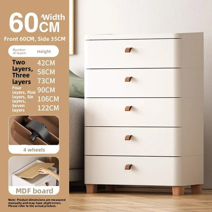 Narrow Multi-Layer Drawer Style Storage Cabinet Bathroom