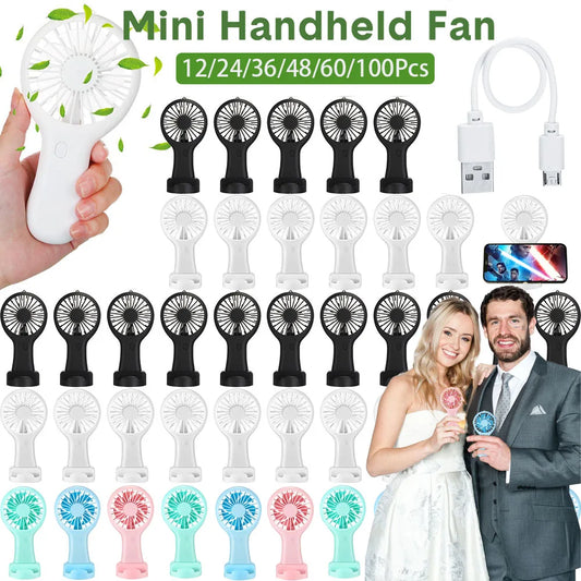 12-100 Mini Handheld Fan Bulk Wedding Fan Usb