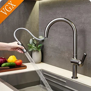 Vgx Faucet Sink Faucets Rubber Pull Down Stream