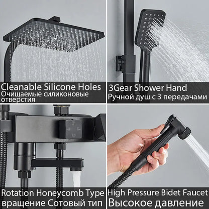 Black Shower Faucet Ways Showers Faucet Systems Adjustable