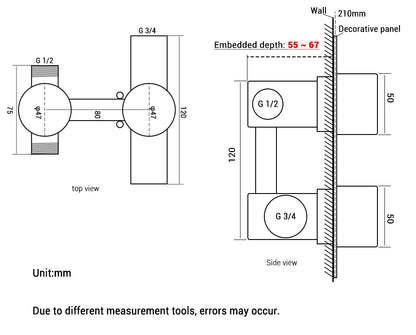Smesiteli Titanium Gold Solid Brass Shower Intelligent