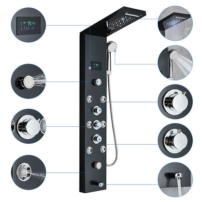 Led Shower Panel Digital Display Shower Faucet System