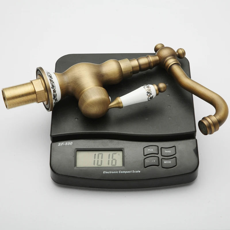 Bathroom Sink Faucet Antique Bronze Vessel Basin Faucet