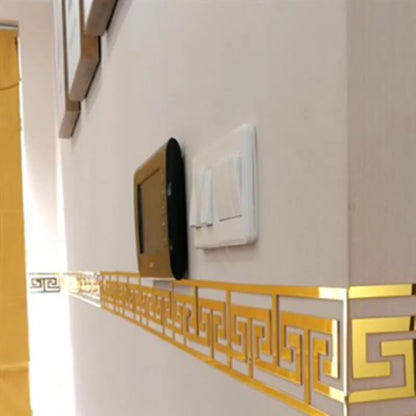 10x10cm Building Border Acrylic Wall Mirror Sticker Wall