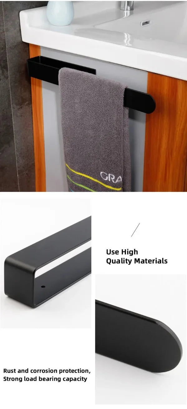 Towel Rack Non-Punched Towel Rack Bathroom Rack Self-Adhesive