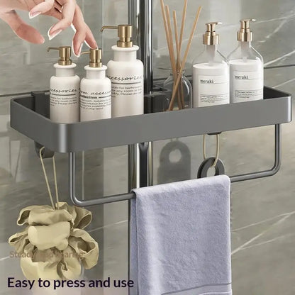 Bathroom Shelf Shampoo Soap Holder Shower Tray Toilet