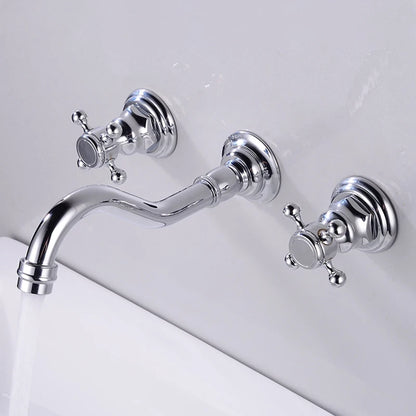 Kemaidi Bathroom Faucet Antique Brass Wall Mounted Bathroom
