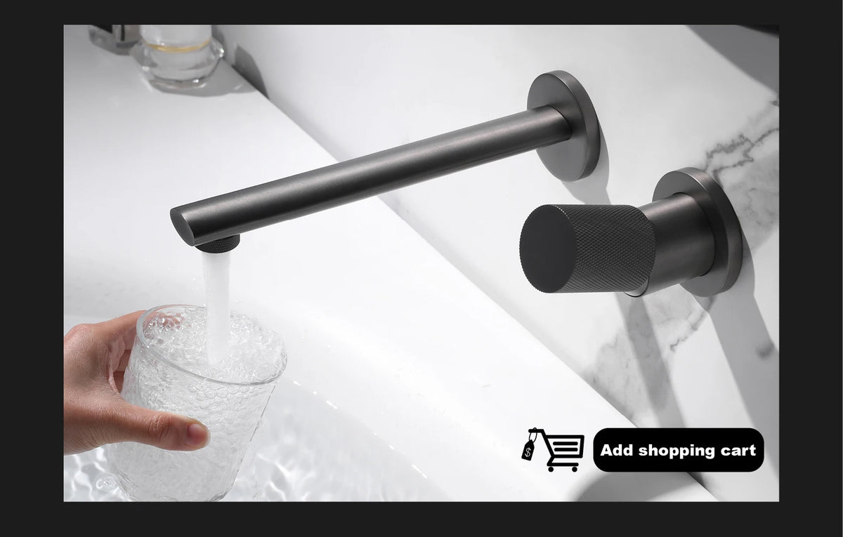 Industrial Brass Brushed Rose Gold Faucet Separated Filter