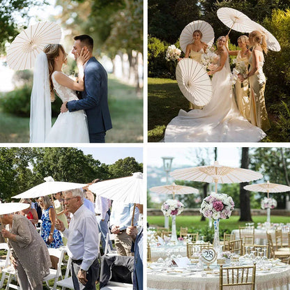 8/12/24/36/50pcs 60/84cm White Paper Umbrellas Wedding Paper