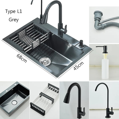 Brushed Nickel Stainless Steel Sinks Recessed Sinks Taps