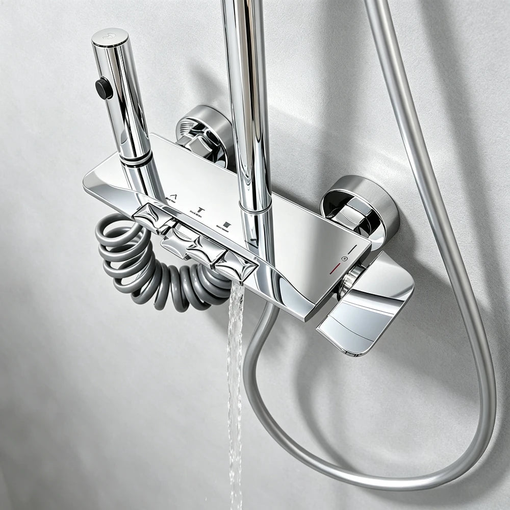 Four Ways Water Outlet Bathroom Shower System Wall