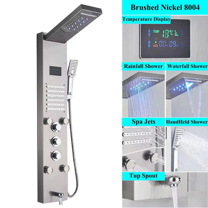 Shower Panel Tower System Rain Waterfall Shower Column