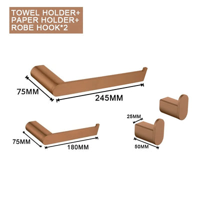 Rose Gold Bathroom Wall Mount Shelf Toilet Bath