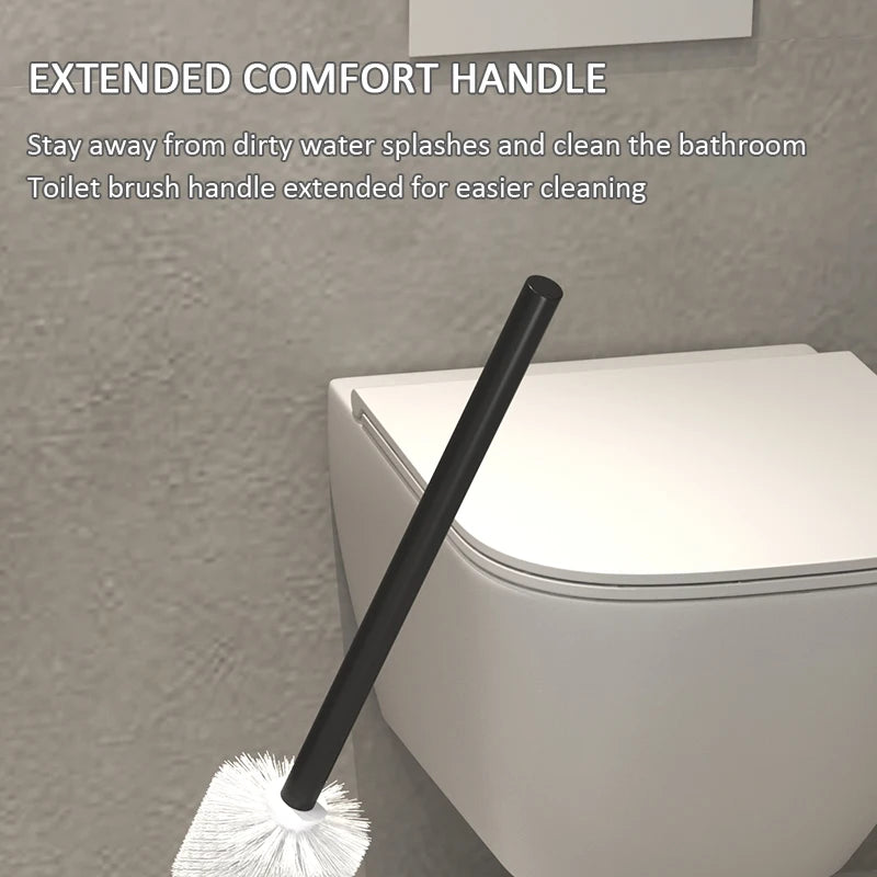 Bathroom Toilet Brush Holder Cleaning Plastic Floor Standing