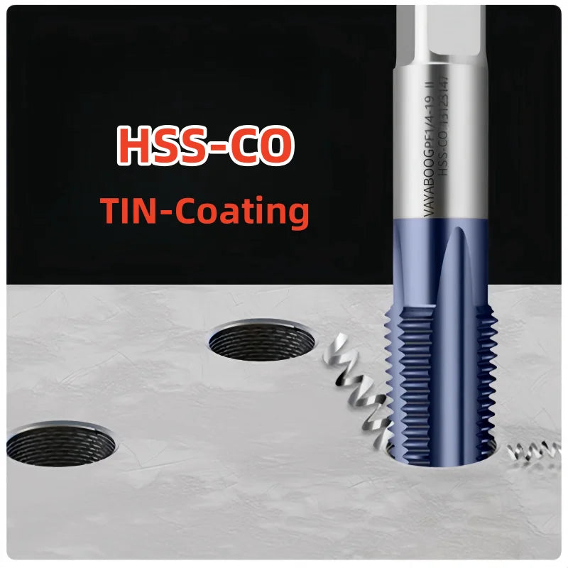 1pcs Hsse Ticn-Coating Pipe Straight Groove Tap/Spiral Tap