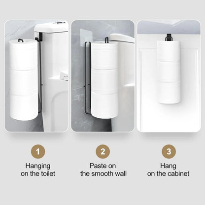 Bathroom Toilet Paper Holder Storage Extra Rolls Over
