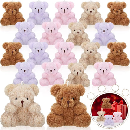 12-96pcs Mini Bear Plush Stuffed Small Teddy Bear