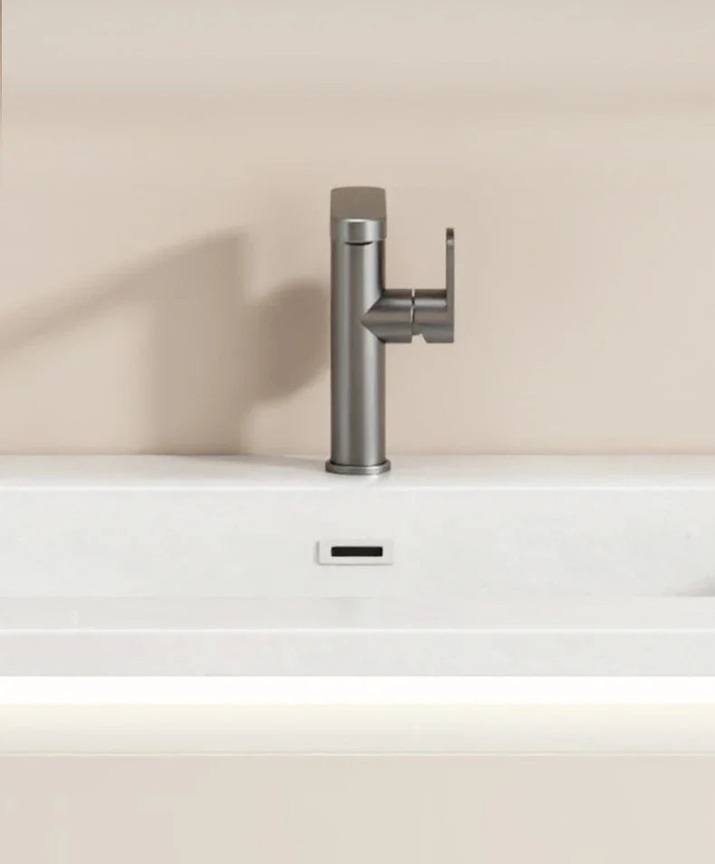360 Rotation Bathroom Basin Faucet Grey Aluminum Washbasin
