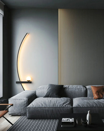 Modern Led Simple Art Bedroom Bedside Wall Lamp