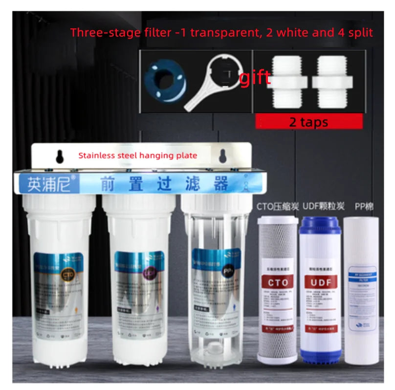 10-Inch Three-Stage Water Purifier Pre-Filter Water Purifier Tap
