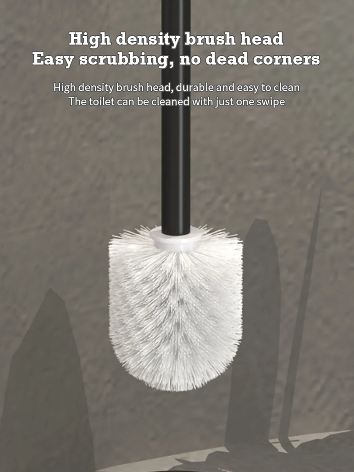 Bathroom Toilet Brush Holder Cleaning Plastic Floor Standing