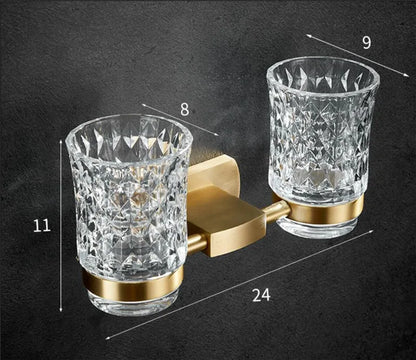 Brushed Gold Bathroom Towel Rack Paper Holder Toilet