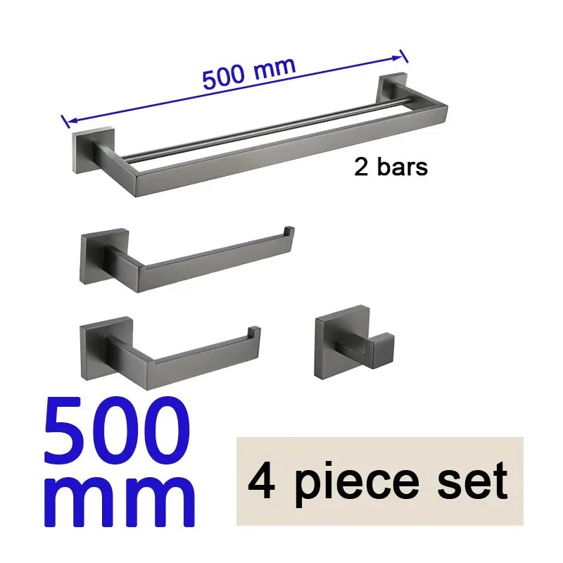 Gunmetal Stainless Steel Bathroom Accessorie Hardware Towel Rack