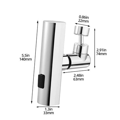 Universal Nozzle 360 Rotating Feather Waterfall Faucet