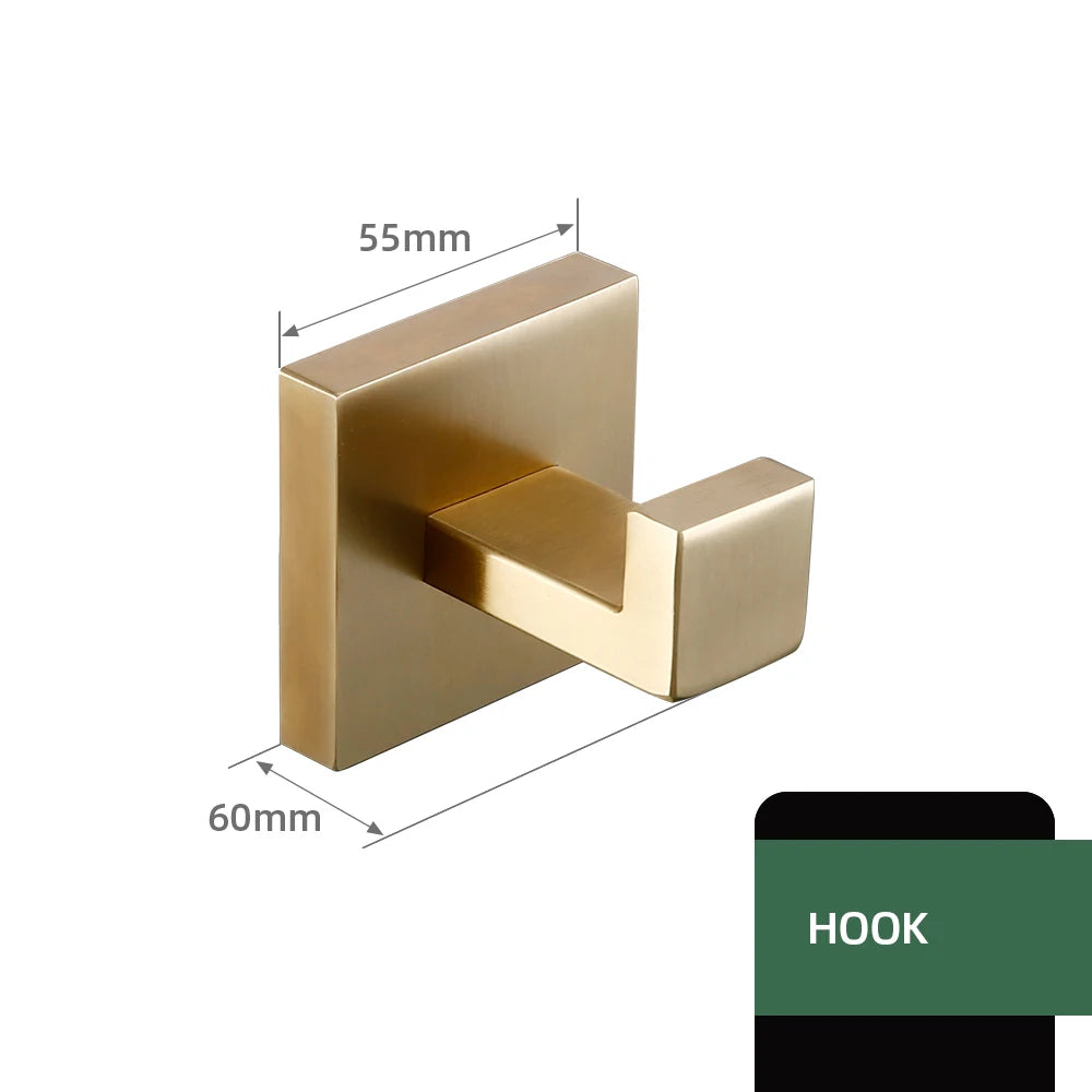 Matte Gold Towel Rack 304 Stainless Steel Towel
