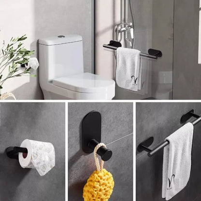 No Drilling Stainless Steel Towel Bar Paper Holder