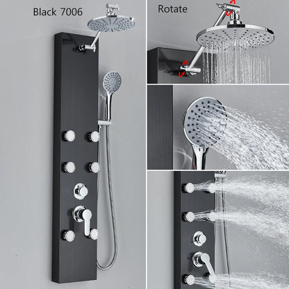 Bathroom Wall Mount Shower Panel Rainfall Shower Head/Massage
