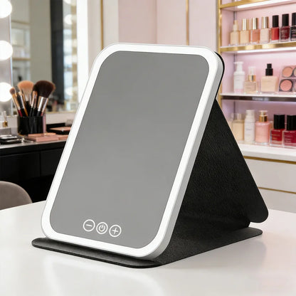 Led Lighted Makeup Mirror Foldable Rechargeable - Compact