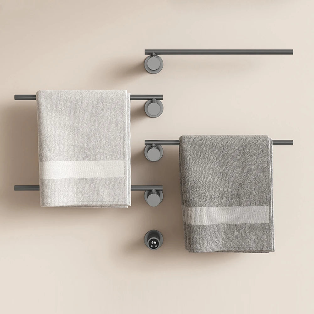 Smart Heated Towel Rack Bathroom Towel Warmer Timer