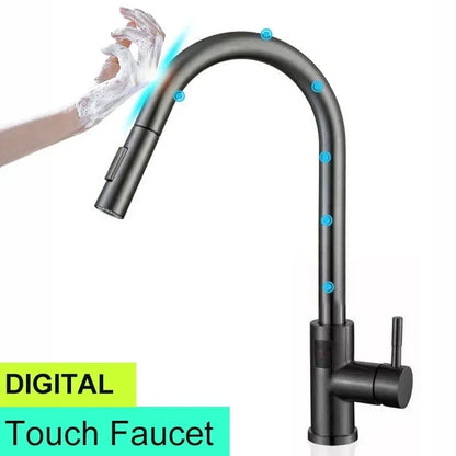Smart Digital Touch On Faucets 304 Stainless Steel