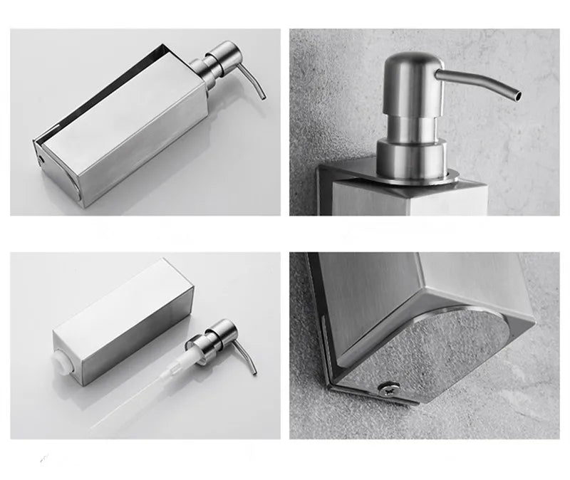 Black Liquid Soap Dispenser Shampoo Hotel Bathroom Wall