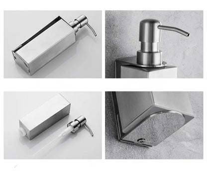 Black Liquid Soap Dispenser Shampoo Hotel Bathroom Wall