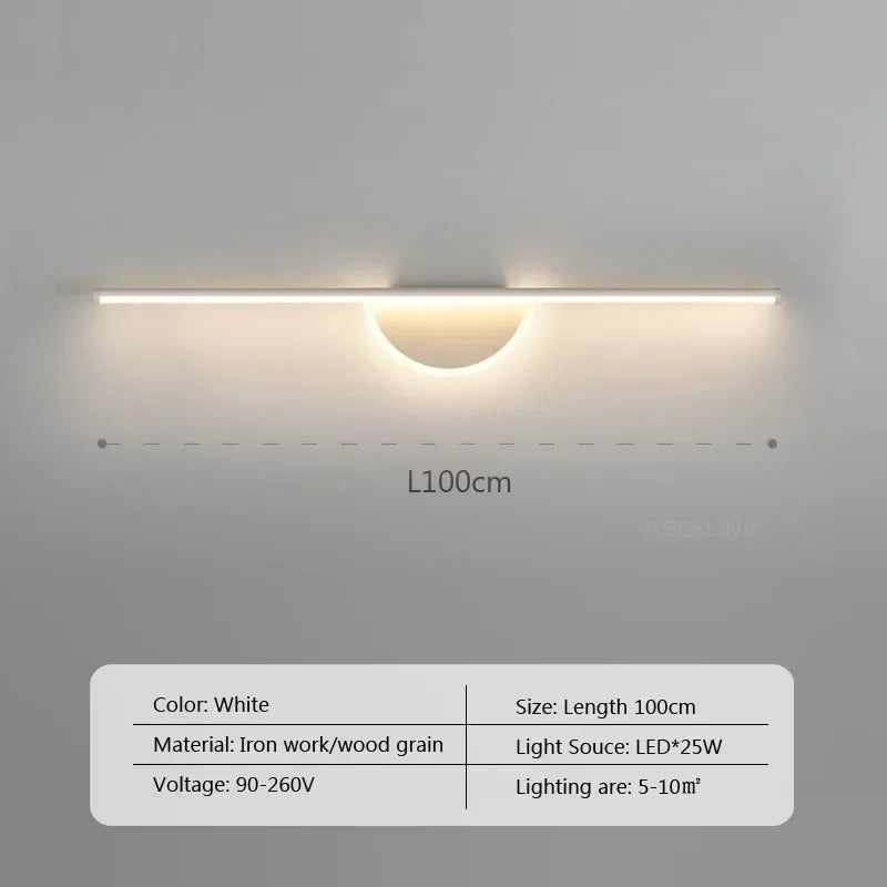 Modern Led Wall Lamp Bathroom Mirror Line Sconce