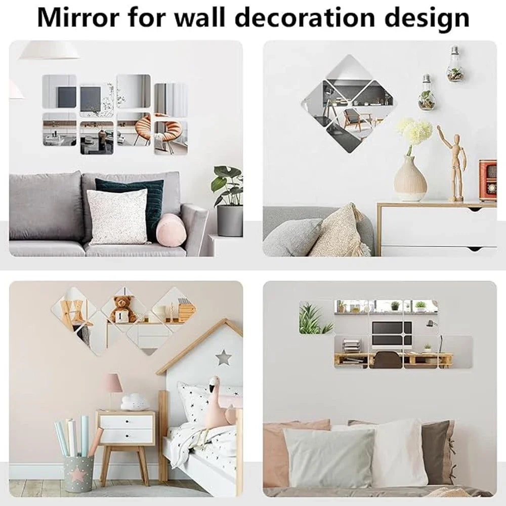 2mm Acrylic Mirror Wall Stickers Unbreakable Acrylic Full