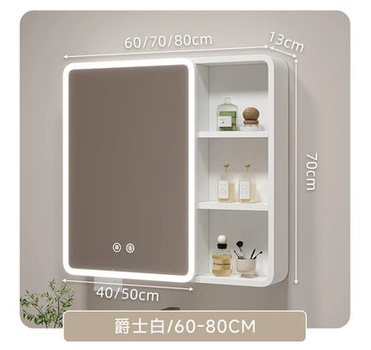 Smart Corner Round Space Aluminum Mirror Cabinet Wall