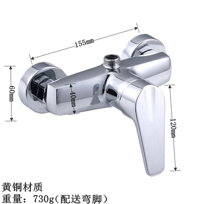 Brass Shower Faucet Mixer Valve Shower Head Hidden
