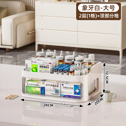 Storage Box Multi-Layer Dust-Proof Drawer Style Medicine Cabinet