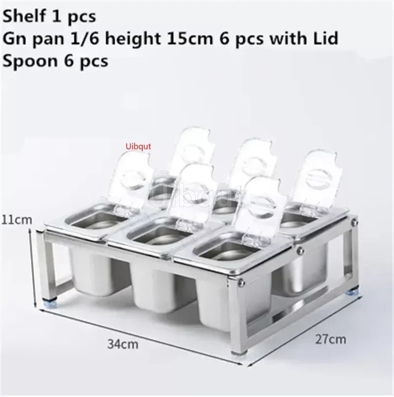 Stainless Steel Transparent Gn Pans Visible Food Exhibition